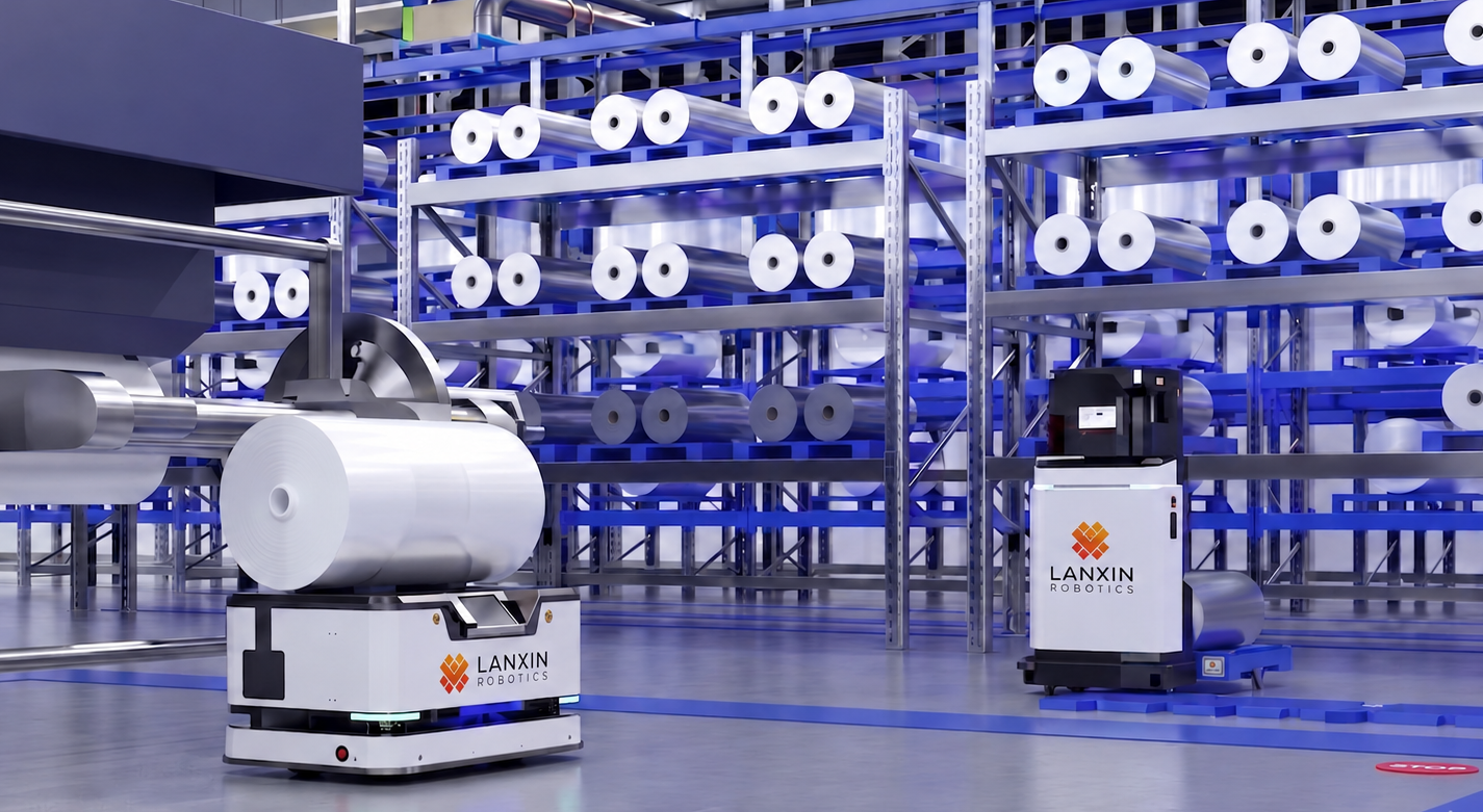 Robot tự hành AMR của Lanxin Robotics trong ngành đóng gói & in ấn
